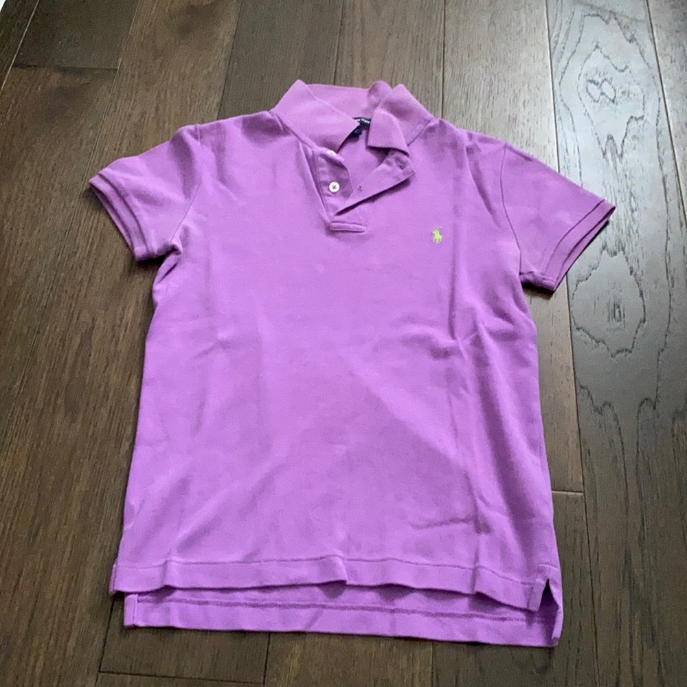 Ralph Lauren polo sport purple collar shirt